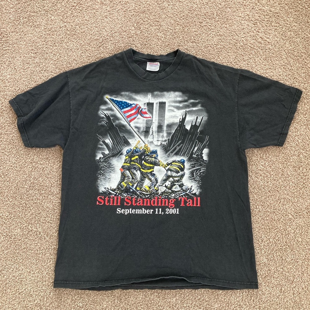vintage STILL STANDING TALL SEPTEMBER 11 2001 T-Shirt Easyriders Size XL